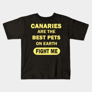 Canary bird pet men boys bird Kids T-Shirt